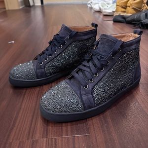 Christian Louboutin Navy Diamonds